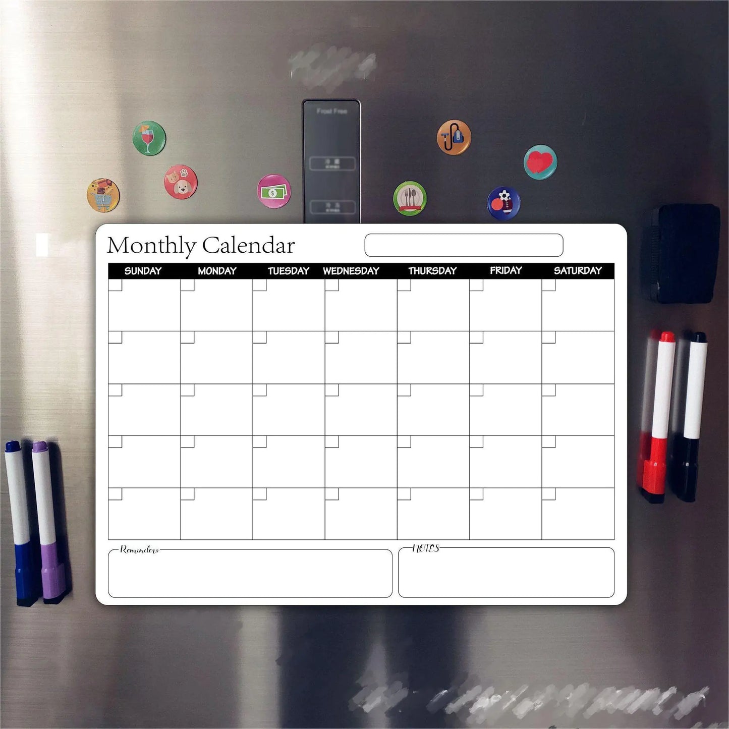 A3 Rewritable Magnetic Calendar Soft Whiteboard Planner