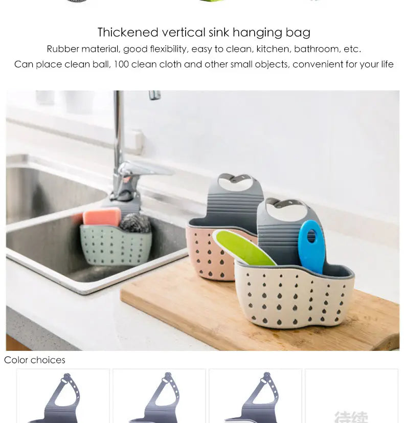 Kitchen Utensils Sink Drain Basket for Organization