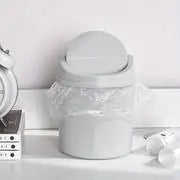 Mini Plastic Desktop Trash Can with Lid for Home Office