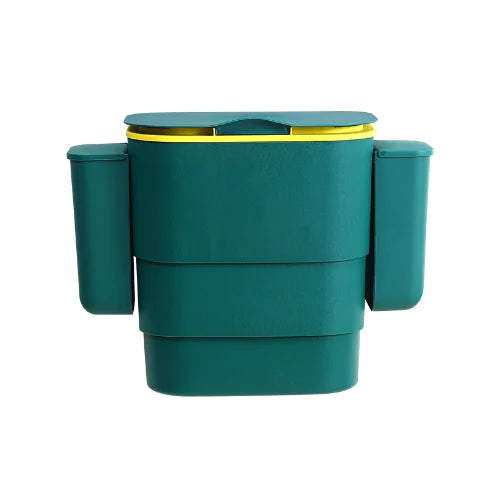 Retractable Wall-Mounted Trash Can with Lid