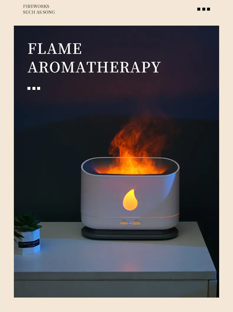 Flame Humidifier with Aromatherapy & Ambient Lighting